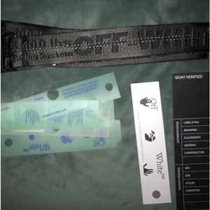 Off white industrial belt